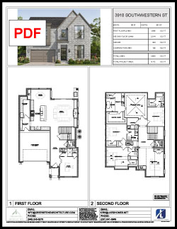 3918 Southwestern Marketing Sheet With Colors and Dimensions